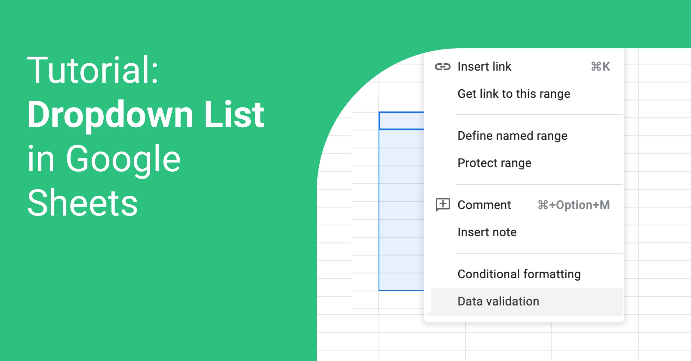 drop down list google sheets